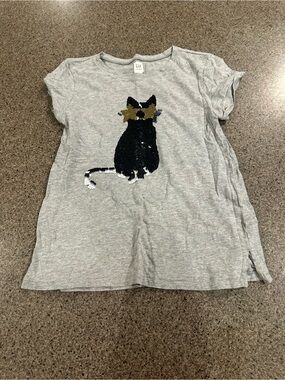 GAP Gray Girls' Sequin Graphic Tee